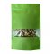 Пакет Дой-Пак 16*25(+4,5)см, Крафт (зеленый), с окном 4см