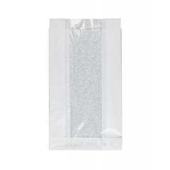 Крафт пакет с V-образным дном с окном 100(50)*50*640мм, 40 г/м2 (белый)