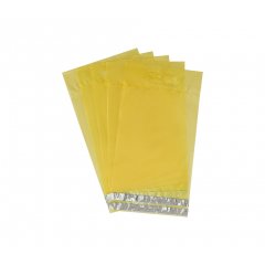Курьерский пакет прозрачный (желтый) 245*330мм, 50мкм, с ручкой, возвратный