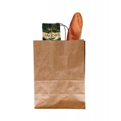 Крафт пакет с кручеными ручками, 240*140*280 (Ш*Г*В) мм (бурый)