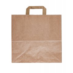 Крафт пакет с плоскими ручками, 280*150*320 (Ш*Г*В) мм (бурый)