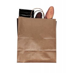 Крафт пакет с кручеными ручками, 350*150*450 (Ш*Г*В) мм (бурый)