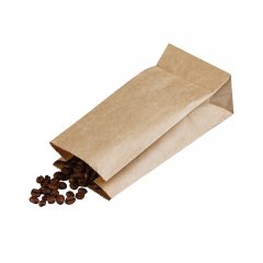 Крафт пакет с прямоугольным дном 80*50*170мм, 70 г/м2 (бурый)
