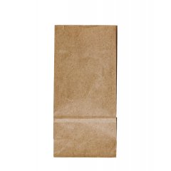 Крафт пакет с прямоугольным дном 80*50*170мм, 70 г/м2 (бурый)