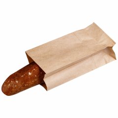 Крафт пакет с прямоугольным окном 12*8*25см (2 слоя), бурый