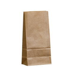 Крафт пакет с прямоугольным дном 120*80*240мм, 50 г/м2 (бурый)