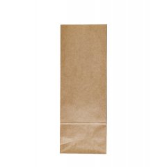 Крафт пакет с прямоугольным дном 120*80*330мм, 50 г/м2 (бурый)