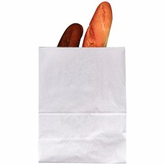 Крафт пакет с прям.дном 260*150*340мм, 65 г/м2 (белый)