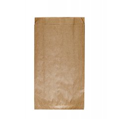 Крафт пакет с V-образным дном со складкой 140*60*250мм, 40 г/м2 (бурый)