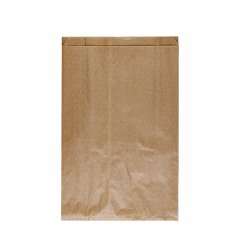 Крафт пакет с V-образным дном со складкой 250*100*390мм, 40 г/м2 (бурый)