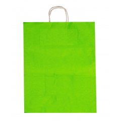 Крафт пакет с кручеными ручками, 220*130*320 (Ш*Г*В) мм (зеленый) арх