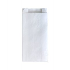 Крафт пакет с V-образным дном, жиростойкий 90*40*205мм, 40 г/м2 (белый)