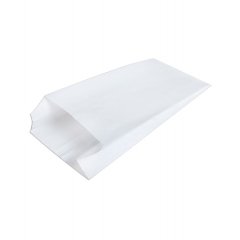 Крафт пакет с V-образным дном, жиростойкий 90*40*205мм, 40 г/м2 (белый),с клеевым клапаном