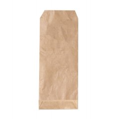 Крафт пакет с V-образным дном без складки 80*220мм, 40 г/м2 (бурый), с клеевым клапаном