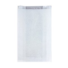 Крафт пакет с V-образным дном с окном 200(100)*60*340, 40 г/м2 (белый)