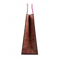 Крафт пакет с кручеными ручками, 260*150*350 (Ш*Г*В) мм (Flowers) (200 в кор.)