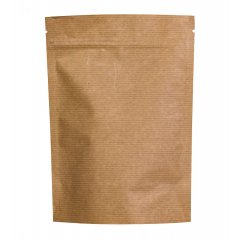 Пакет Дой-Пак 10,5*15(+3)см, Крафт/Металл/PE/БОПП (бурый)