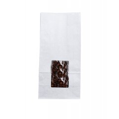 Крафт пакет с прямоугольным окном 120*80*250 мм (2 слоя), белый