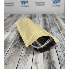 Пакет Дой-Пак 10,5*15(+3)см, Крафт (бурый), БОПП/Мет