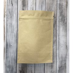 Пакет Дой-Пак 10,5*15(+3)см, Крафт (бурый), БОПП/Мет