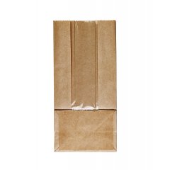 Крафт пакет с продольным окном 120(50)*80*250 мм (1 слой), бурый