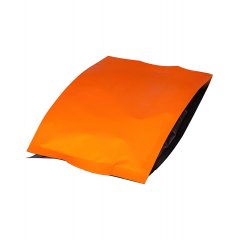 Пакет пятишовный 117(+70)*250мм, Метал/БОПП/PE, оранжевый,черные фальцы