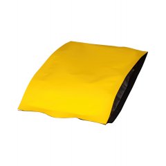 Пакет пятишовный 117(+70)*250мм, Метал/БОПП/PE, желтый,черные фальцы