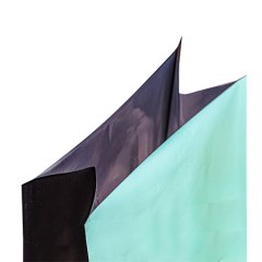 Пакет пятишовный 117(+70)*250мм, Метал/БОПП/PE, бирюзовый, черные фальцы