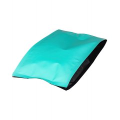 Пакет пятишовный 117(+70)*250мм, Метал/БОПП/PE, бирюзовый, черные фальцы