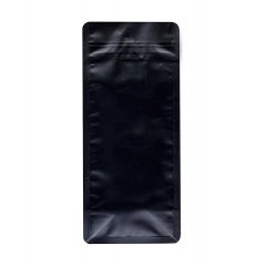 Пакет восьмишовный 11(+6)*25см, (черный матовый), с плоским дном, с отрывным замком