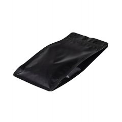 Пакет восьмишовный 11(+6)*25см, (черный матовый), с плоским дном, с отрывным замком