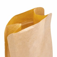 Пакет восьмишовный, 8(+6,5)*19см, (светлая бумага), 3 слоя, с отрывным замком, с окном 4см