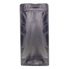 Пакет восьмишовный 15(+9)*34,5см, (черный матовый), с замком (обычным), с плоским дном