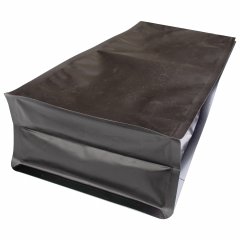 Пакет восьмишовный 15(+9)*34,5см, (черный матовый), с замком (обычным), с плоским дном