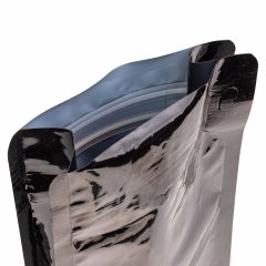 Пакет восьмишовный 15(+9)*34,5см, (черный матовый), с замком (обычным), с плоским дном