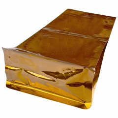 Пакет восьмишовный 15(+9)*34,5см, (светло-коричневый), с плоским дном, с отрывным замком