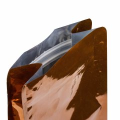 Пакет восьмишовный 15(+9)*34,5см, (светло-коричневый), с плоским дном, с отрывным замком