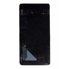 Пакет восьмишовный 11(+5,5)*22,5см, (черный), с отрывным замком, с плоским дном, треугольное окно