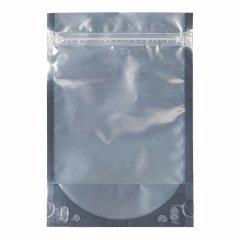 Пакет Дой-Пак 13,5*20(+4)см, Мет/PET/БОПП (сереб), с прозр. стенкой