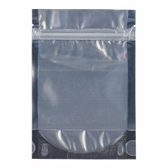 Пакет Дой-Пак 10,5*15(+3,5)см, Металл/PET/БОПП (белый), с прозр. стенкой