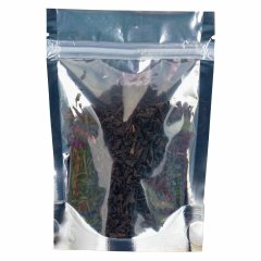 Пакет Дой-Пак 120*210(+40)мм, Металл/PET/БОПП (белый), с прозр. стенкой