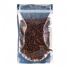 Пакет Дой-Пак 135*225(+40)мм, Металл/PET/БОПП (белый), с прозр. стенкой