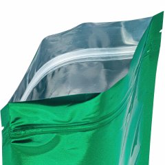 Пакет Дой-Пак 15*22,5(+4)см, Металл/PET/БОПП (зеленый)