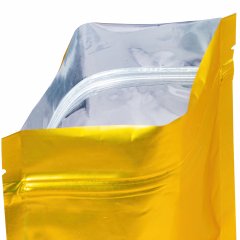 Пакет Дой-Пак 13,5*20(+4)см, Металл/PET/БОПП (золото матовый)