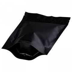 Пакет Дой-Пак 13,5*20(+4)см, Металл/PET/БОПП (черный матовый)