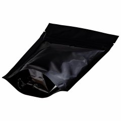 Пакет Дой-Пак 13,5*22,5(+4)см, Металл/PET/БОПП (черный глянец)