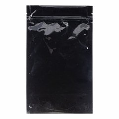 Пакет Дой-Пак 13,5*22,5(+4)см, Металл/PET/БОПП (черный глянец)