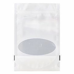 Пакет Дой-Пак 13,5*20(+4)см, PET/PE (белый), с овальным окном