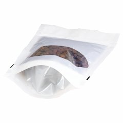 Пакет Дой-Пак 13,5*20(+4)см, PET/PE (белый), с овальным окном