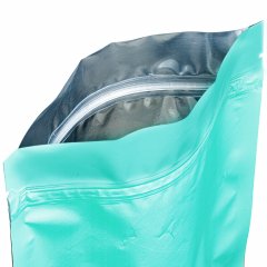 Пакет Дой-Пак 12*23,5(+3,5)см, Металл/PET/БОПП (светло-бирюзовый, матовый)